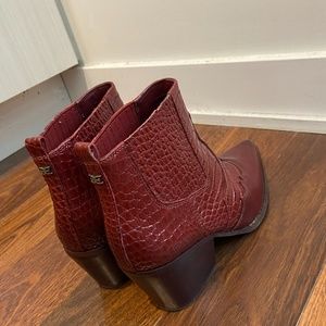 Sam Edelman Red Cowboy Booties, size 6.5